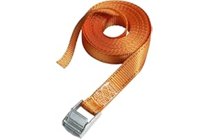 Master Lock 3212EURDAT Cinghia con Fibbia in Zama, Arancio, 5 m x 25 mm