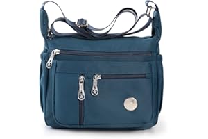 HERCMNOY Women Crossbody Bags Shoulder Bag Handbag Multiple Pockets Bag Nylon Messenger Purses