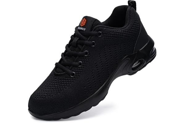 DYKHMILY Chaussures de Securite Femmes Légère Coussin d'air Chaussures de Sécurité Femme Confortable Baskets de Sécurité Respirant Embout Acier Chaussures de Travail