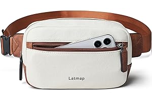 LATMAP 2L Sac Banane Femme Homme Fanny Packs de Ceinture Petit de Taille Bandoulière de Poitrine Élégant