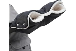 AONAT Extra Thick Stroller Hand Muff,Waterproof & Windproof Pram Gloves with Warm Fleece Lining,Universal Pushchair Hand Warmer for Winter Baby Stroller,Buggy & Pushchair Handle