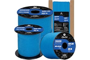 Abma Cord Paracorde 3mm 15m Corde Nylon Type II 3 Brins Corde de Survie, Corde Extérieure pour Linge Extérieur - Max. 192 kg - Bleu