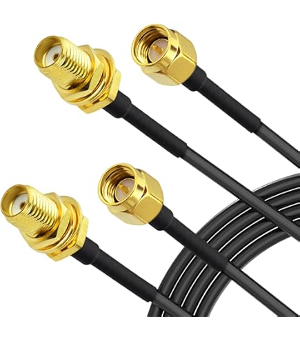 Cavo Prolunga Coassiale RG174 SMA Femmina-Maschio 10 Cm | Per Antenne WiFi Router E Booster - Foto 3