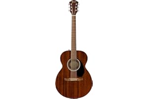 Fender FA-135 Chitarra Acustica Concert, Corpo Interamente in Mogano, Tastiera in Noce, Manico in Nato, Paletta Moderna 3+3, Ponte Viking, Naturale