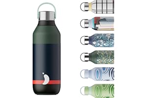 Chilly's Serie 2 Bottiglia d’Acqua - Acciaio Inossidabile Riutilizzabile Senza BPA - A Prova di Fuoriuscite, Senza Condensa - Tate - Jean Spencer, 500ml