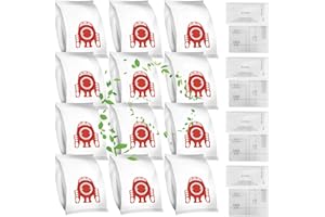 CELBERENA 12 Pack GN Vacuum Dust Bags Replacements Compatiable with Miele Hoover Bags Classic C1, Complete C2 C3, S227 S240, S270, S400, S400i, S600, S2, S5, S8 Series Vacuum Cleaner w/8 Air Filter