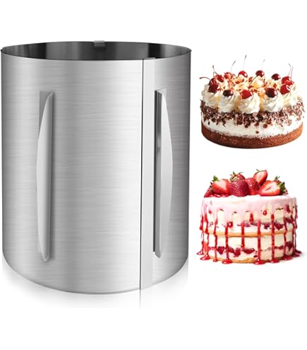 Cake Ring 4smile Adjustable Height 15 Cm - Stainless Steel Baking Ring 2025 Test Winner Buy