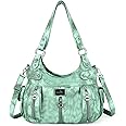 Angelkiss Large Purses and Handbags for Women Washed Faux Leather Crossbody Hobo Satchel Shoulder Handbag Tote Purse