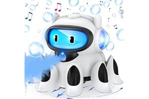 Fileeyn Robot Giocattolo per Bambini con Luci, Musica e Spruzzatore - Intelligente e Durevole con Danza Selvaggia - Regalo di Compleanno per Ragazzi e Ragazze