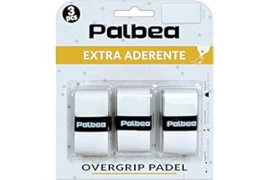 Palbea OverGrip Padel Bianco Extra Aderente Confezione da 3/6/12/22/60 Pezzi - Grip Padel Antiscivolo - Elevato Assorbimento del Sudore - Superficie Morbida - Progettato per Racchetta di Padel Tennis