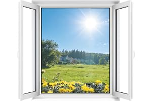 Apalus Fönster Transparent Myggnät |Tvättbart nät | Justerbart insektsnät, DIY Fönster Storlek - Mygg- och insektsskydd, Max storlek 130x150CM (1 Set