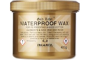 Gold Label Waterproof Wax for Re-Proofing Cotton Clothing and Horse Turnout Rugs, 400 g