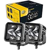 Hella Led-Uzun Huzme Far Cube Kit 3.2" - 12/24V - 3000Lm - D&ouml;rtgen - Spot Işıklandırma Sistemi - Kablo Uzunluğu: 500Mm - Soke