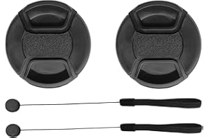 52mm Lens Cap Cover for Nikon D3300 D3200 D3100 D3000 D5100 D5200 D5300 D5500,AF-S DX 18-55mm f/3.5-5.6G ED,AF-S DX 18-55mm f/3.5-5.6G VR,AF-S DX 18-55mm f/3.5-5.6G VR II,Hxdzieory [2 Pack]