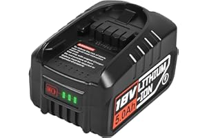 BSIOFF Batería de repuesto para Bosch Home and Garden 18 V 5.0 Ah Battery Tools, for Gardena Battery, for Gloria 18V Bosch Battery, Compatible with Bosch 18V PBA PSB PSR, Pack of 1