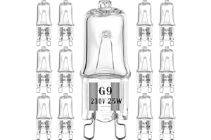 EKSAVE Lampadina alogena G9 25W 230V 2pin, dimmerabile, bianco caldo (confezione da 12)