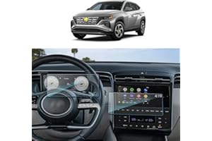 SKTU Displayschutzfolie kompatibel mit Hyundαi Tucson NX4 2021-2023 2024 Navigation Schutzfolie Instrumententafel Bildschirmschutzfolie, gehärtetes Glas Kratzschutz