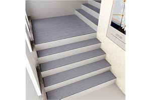 ODAROS Tappetini per Scale Interne Esterne Copri Scalini Antiscivolo,Tappeti Gradini per Scale in Legno,Tappetini Pedate di Scala Lavabile,Tappeti Moquette Scale Impermeabili,Coprigradini Sicurezza 20x76cm (