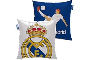 ARDITEX Cojín Cuadrado del Real Madrid CF para Sofá, Cama, Silla 40 x 40 cm