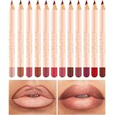 Permanent Lip Liner,Matte Lip Liner Set | For Easy Gliding,Waterproof Lip Liner (12PCA)
