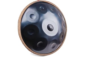 HEYQK Tamburo a mano armonico professionale blu in re minore, 10 note, 55 cm, 440 Hz, in acciaio, con custodia morbida, percussione armonica per la guarigione del suono, meditazione personale, yoga
