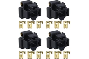 EMSea 4 Stück Auto H4 3-Pin Scheinwerfer Stecker Ersatz mit Klemmen H4 Glühbirne Reparatur Halter Stecker 12V