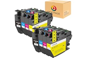 Nextpage LC3213XL wkłady do drukarek Brother LC3213 LC-3213 LC3211 do drukarek DCP-J572DW DCP-J772DW DCP-J774DW MFC-J497DW MFC-J491DW MFC-J890DW MFC-J895DW (2 czarne, 2 cyjan, 2 magenta, 2 żółte)