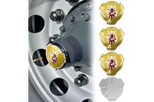 FORTEN KINGDOM 4 adesivi Griffin in alluminio per cerchioni di camion Scania, coprimozzo, emblema adesivo (giallo)