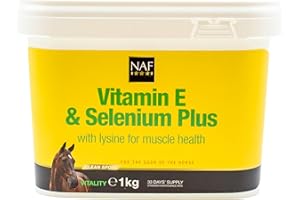 NAF Vitamin E and Selenium 1kg – Antioxidant Supplement for Horses – Supports Muscle Function, Recovery & Immunity – Ideal for Horses in Work or Low-Grazing Conditions