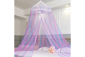 Basumee Ciels de Lit pour Enfant Baldaquin Lit Tente Gamins Dôme Maison de Moustiquaire pour Lit Décoration de Chambre