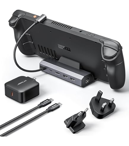 Steam Deck Dock - 6-in-1 Docking Station with HDMI, USB-C, USB 3.0