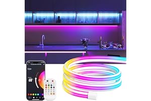 ‎LAMOMO Lamomo LED Unterbauleuchte 2M RGB, Led Lichtleiste Küche, 24V Silikon LED Strip Streifen Flexibel, LED Leiste unter Schrankbeleuchtung für Innen Regale,Vitrinen,küchenlicht…