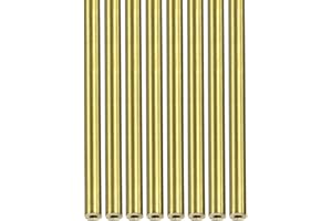 DTGN Ottone Tubo - 8pz - Buono per Macchinari Attrezzatura Fai-da-te Decorativa Cornice - Rotondo Metallo Tubazione 2mm x 0.5mm x 200mm