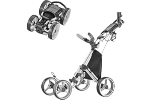 Caddytek Explorer V8 SuperLite 4-Wheel Golf Push Cart - Lightweight, Compact, Easy Fold Design, Adjustable Handle, Ample Storage