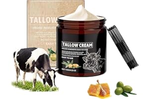 FENGLEAS Beef Tallow Creme, Beef Tallow Skincare, Bio Grassgefüttert Rindertalg Creme, natürliche Hautpflege, Bio Rindertalg aus Grass Fed Tallow Raw Wild Honey für Gesicht, Körper Feuchtigkeit (1)