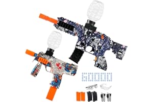 HYNXM 2 Pieces Gel Ball Blaster Toys - Eco-Friendly Orby Gun with 4 Rechargeable Battery, 3 Round Hopper, 2 Goggles, 60000+Eco-Friendly Toy Ball, Sports Toys Ages 14 & Up (astronaut + dinosaur)