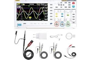 SIRYDER Digitales Oszilloskop,1014D Oszilloskop 2 in 1 Digitales Oszilloskop DDS Signalgenerator, 100X Hochspannungstastkopf, 2 Kanäle 100Mhz Bandbreite 1GSa/s Abtastrate Eingebaut 1GB Speicherplatz