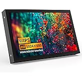 7 Inch Mini Monitor, 1024&times;600 HD IPS Mini Screen with Built-in Speakers/HDMI/VGA/AV Input for PC, TV, DVD, CCTV, Raspberry Pi