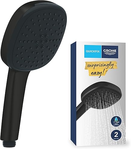 GROHE Vitalio 27724001 Universele QuickFix Douchestrail, 60 cm (met wandhouders, glijelement en draaihouder, houdkracht maximaal 20 kg), extra eenvoudig te monteren QuickGlue Chroom, 27724001