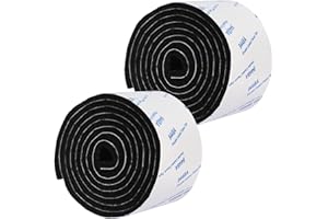 Shintop Felt Pads for Furniture Feet,5cm Sticky Felt Strip DIY Furniture Pads Roll for Hardwood and Laminate Floor Protector(1m x 2 Rolls,Black)