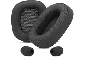 TaiZiChangQin Cuscinetti auricolari per auricolari Kit di schiuma per microfono di ricambio compatibili con cuffie Logitech G430 G431 G432 G433 G332 (tessuto di aggiornamento)