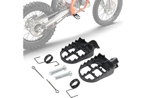BIUGERCN Estriberas para motocicleta Dirt Pit Bike para EXC SX YZ TW PW TTR CR CRF XR 50/70/80/100/110, color negro