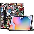Robustrion Smart Trifold Hard Back Flip Stand Case Cover for Samsung Tab S6 Lite Cover 10.4 inch SM-P610/P615 - Hippy