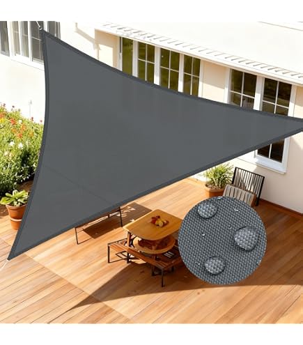 Amazon.de: Schneider Sonnensegel Teneriffa, natur, 500 x 500 x 500 cm  dreieckig, 231-02, HDPE-Gewebe, 1.6 kg