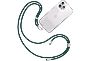 TBOC Cordón Correa Cuerda Universal Colgar Funda Teléfono Móvil en Cuello - Cinta Cadena Colgante con Parche de Plástico - Colgador Lanyard con Enganche Adaptador Llavero Móviles Llaves Accesorios