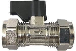 LP SUPPLIES 15mm Lever Operated Chrome Isolation Valve CxC