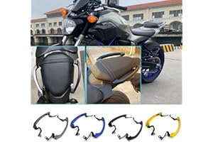 TAZGANTAX Barre d'appui pour Passager arrière Poignée Siège Barre d'appui pour poignée à Main Compatible avec MT-07/FZ-07 MT07 FZ07 MT 07 FZ 07 2014 2015 2016 2017 (Bleu)