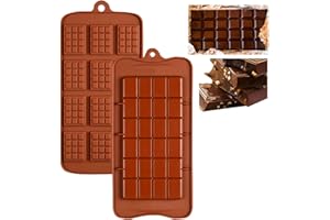 TIMEMEET 2Pezzi Stampi Cioccolatini Silicone,Separato Alimenti Livello Mini Antiaderenti Stampo Tavoletta Cioccolato,Per Diy Cioccolatini, Caramelle Lego,Natale Decorazione Torte,Cucina Stampo Cottura Al Forno