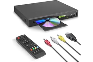 JOVELL Lecteur Blu-Ray pour Téléviseur (Région 2), Compact Lecteur CD DVD Multizone avec Sortie Coaxiale AV HDMI Entrée USB, Prise en Charge clé USB, Lecture des Disques Blu-Ray de la Région 2