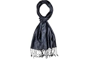 Lorenzo Cana Sciarpa di seta da uomo, 100% seta, elegante motivo Paisley tono su tono